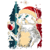 Raccoon Wine Christmas