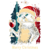 Christmas Wine Raccoon