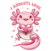 Axolotl Love Heart Hug Cute
