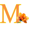 Letter M with flower