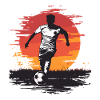 Silhouette de footballeur - Sunset Design