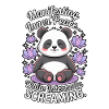 Meditierender Panda – Humorvolles Zen-Design