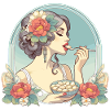 Pelmeni Beautiful Woman Art Nouveau Grace Gift