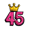 45 Numéro Jersey Couronne