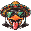 Penguin Comic Funny Sombrero