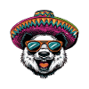 Panda Comic Funny Sombrero