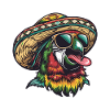 Parrot Comic Funny Sombrero