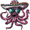 Octopus Funny Sombrero