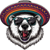 Polar Bear Funny Sombrero