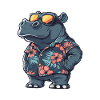 Hippo Funny Summer