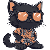 Cat Comic Funny Summer