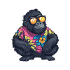 Gorilla Comic Funny Summer