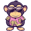 Singe Bande Dessinée Drôle Été