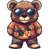 Bear Comic Funny Summer