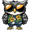 Owl Comic Funny Summer