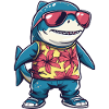 Shark Comic Funny Summer