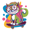 Funky Skater Cat