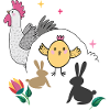 Easter with chicks and bunnies