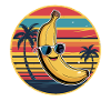 Banane mit Sonnenbrille