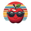 Apfel mit Sonnenbrille