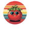 Tomate mit Sonnenbrille