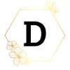 Goldener Blumenrahmen Buchstabe