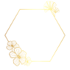 Goldener Blumenrahmen Buchstabe