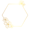 Buchstabe e Goldener Blumenrahmen