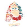 Cooler Weihnachtsmann mit Weinglas