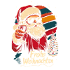 Cooler Weihnachtsmann mit Weinglas