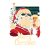 Weihnachtsmann mit Bier Weihnachtsfeier