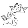 Cherubs line art