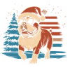 Cool bouledogue anglais Noël