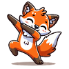 fox animal dabbing