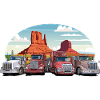 Semi-trucks, trucks on the highway