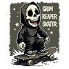 Skateboarding Sensenmann – Grim Reaper Style