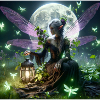 Gothic Elfe mit Laterne