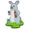 Hase Flasche Rotwein