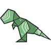 T-Rex Dino Origami Style