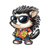 Hedgehog Comic Funny Summer