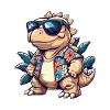 Dinosaur stegosaurus summer