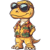 Dinosaur brontosaurus summer