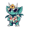 Dinosaur triceratops Summer