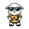 Sheep Comic Funny Summer