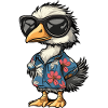 Ostrich Comic Funny Summer