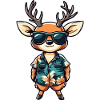 Deer Comic Funny Summer