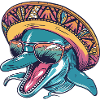 Dolphin Funny Sombrero
