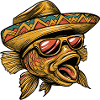 Goldfish Comic Funny Sombrero