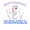 Mädchen Seepferdchen bestanden Kinder