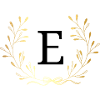 Buchstabe e Goldene Blumenkrone